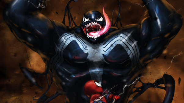 Venom Spiderman Wallpaper