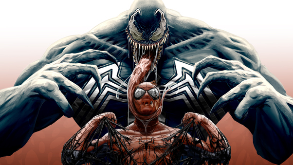 Venom Spiderman Cool Artwork 4k Wallpaper