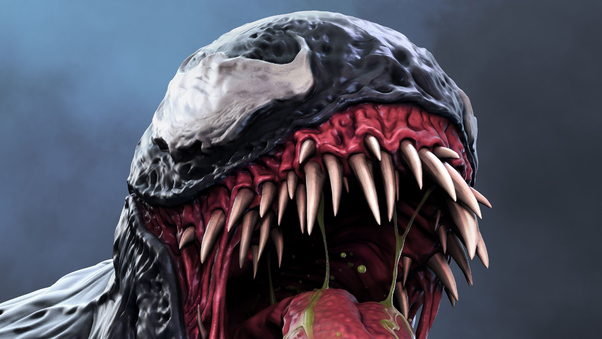 Venom Tongue Out 4k Wallpaper