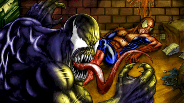 Venom Versus SpiderMan Wallpaper