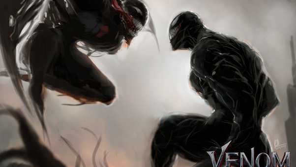 Venom Vs Riot Art Wallpaper
