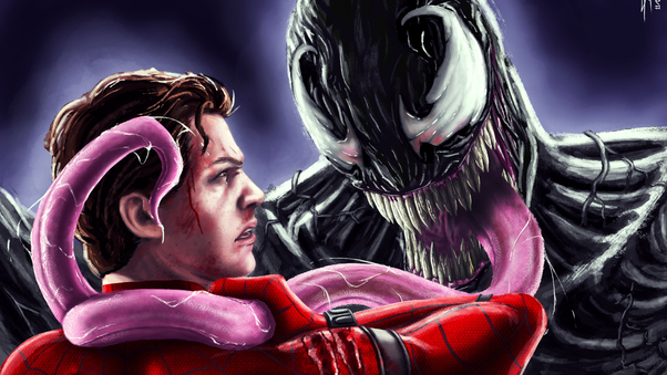 Venom Vs Spiderman Homecoming Artwork 5k Wallpaper