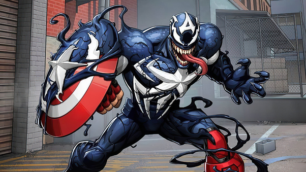 Venomized Captain America Wallpaper