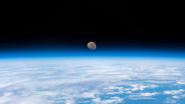 View Of Moon From The Iss Nasa Wallpaper