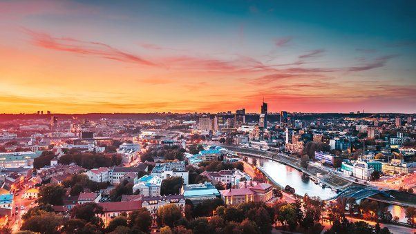 Vilnius Cityscape 4k Wallpaper