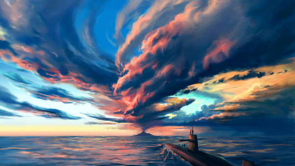 Volcano Storm Wallpaper