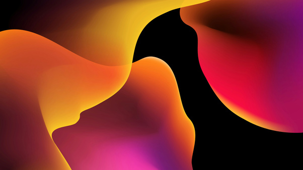 Warm Gradient Organic Shapes (1280x720) Resolution Wallpaper
