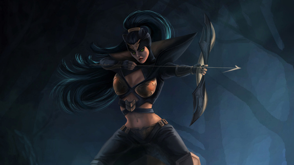 Warrior Girl With Archer Arrow Wallpaper