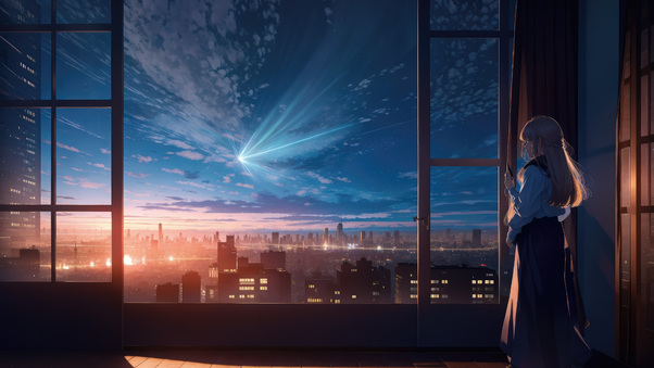 Watching The City Wallpaper,HD Anime Wallpapers,4k Wallpapers,Images ...
