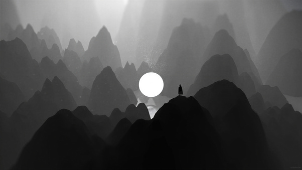 Watching The Moon (3000x2000) Resolution Wallpaper