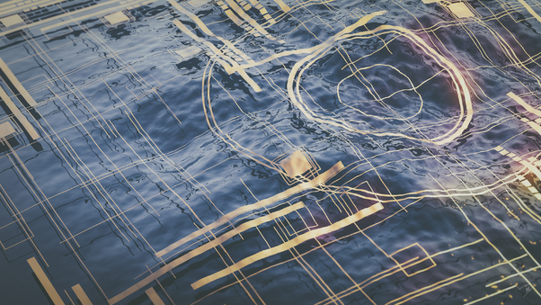 Water Digital Abstract 4k Wallpaper