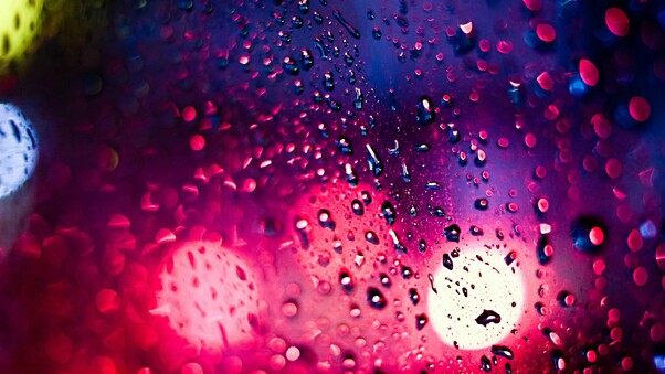 Water Drops Window Macro Glass 4k Wallpaper