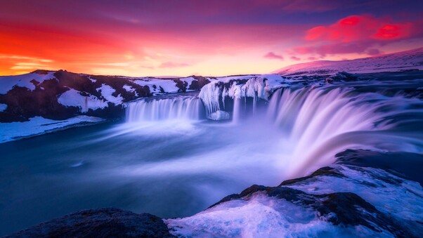Waterfall Iceland Wallpaper