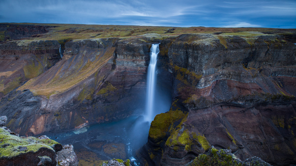 Waterfall In Iceland 5k Wallpaper