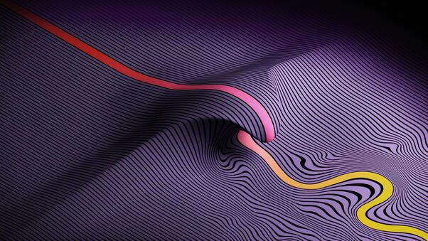 Wavy Lines Abstract Wallpaper
