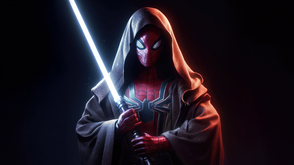 What If Spider Man Became A Jedi Wallpaper