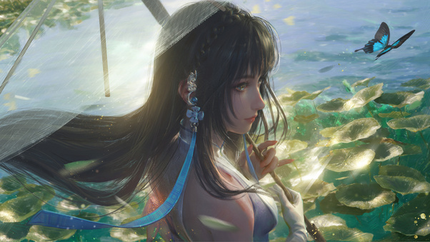 Where Light Meets The Blade Fantasy Girl (3000x2000) Resolution Wallpaper