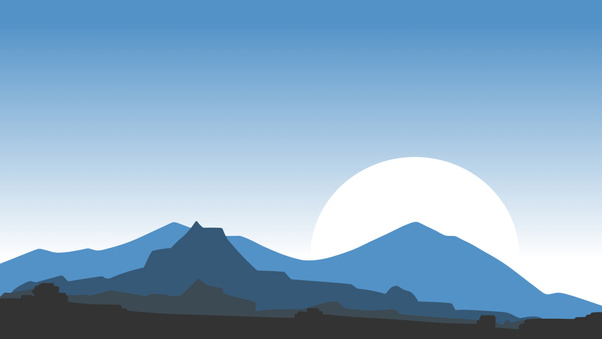 Where The Moon Meets The Mountains (1280x800) Resolution Wallpaper