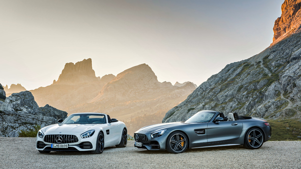 White And Silver Mercedes Benz AMG GT Wallpaper