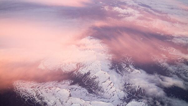 White Mountains Pink Clouds 5k Wallpaper