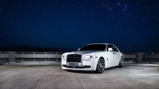 White Rolls Royce 2021 5k Wallpaper