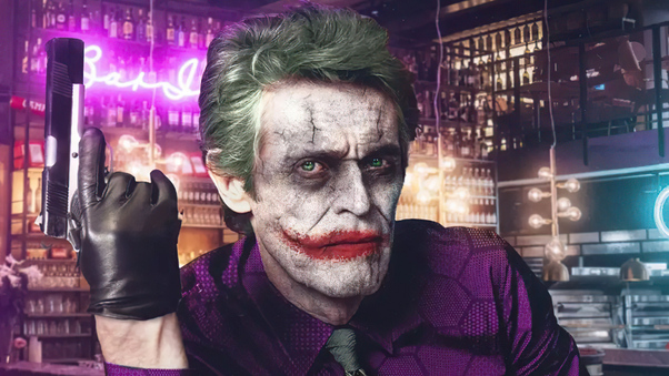 William Dafoe As Joker 4k Wallpaper