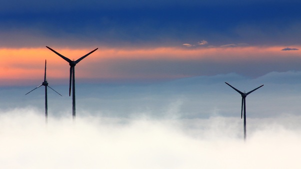 Wind Farm Clouds 5k Wallpaper