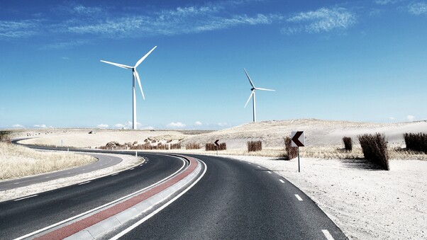 Wind Turbine Landscape Wallpaper