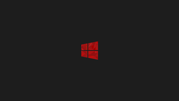Windows 10 Red Minimal Simple Logo 8k Wallpaper