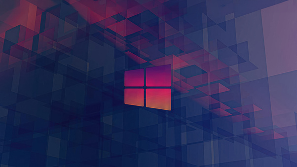 Windows 11 Dark Red Geometric (1280x720) Resolution Wallpaper
