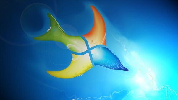 Windows 7 Fish Art Wallpaper