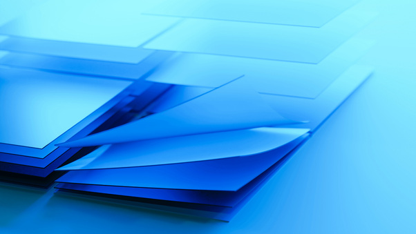 Windows Logo Blue Layers 5k Wallpaper
