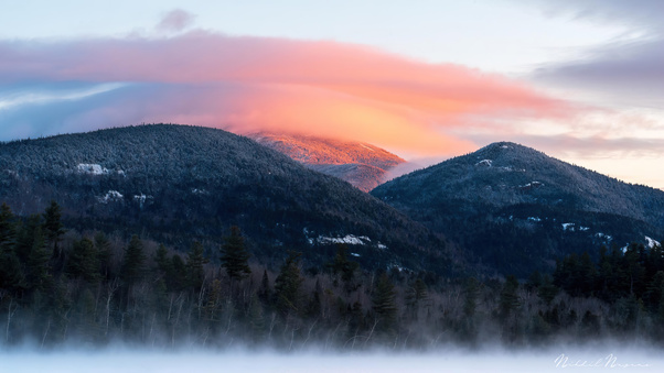 Wintry Morning In The Adirondack Mountains Wallpaper