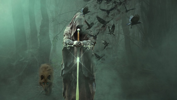 Wizard Of Death In A Dark Forest Wallpaper