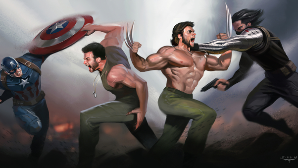 Wolverine And Captain America Wallpaper