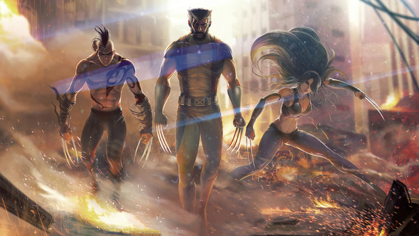 Wolverine And His Family Wallpaper