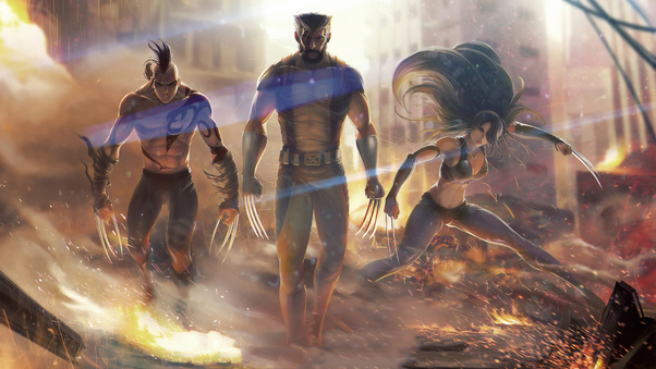 Wolverine And His Team Wallpaper