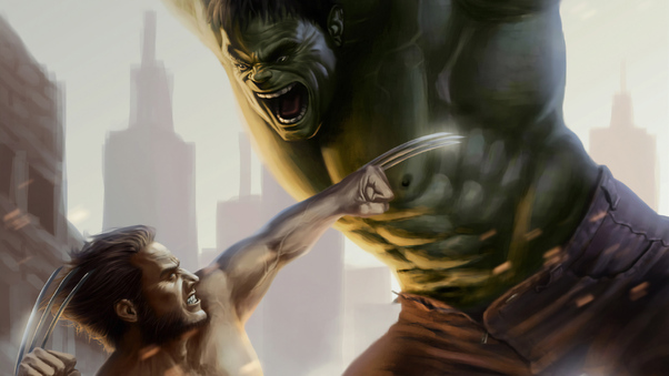 Wolverine And Hulk Art Wallpaper