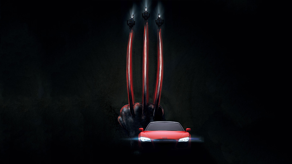Wolverine Claws And Audi 4k Wallpaper