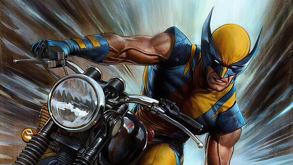 Wolverine On Bike Wallpaper