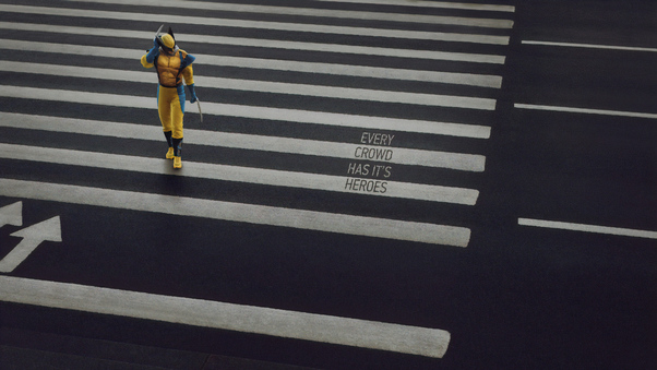 Wolverine On Road Wallpaper