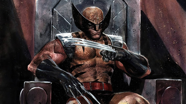 Wolverine Sitting On Throne Wallpaper