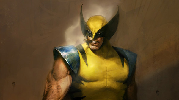 Wolverine Smoking Art Wallpaper