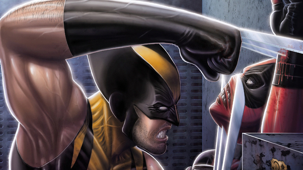 Wolverine Vs Deadpool Art Wallpaper
