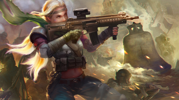 Woman Warrior With Gun Homefront The Revolution Video Game 5k Wallpaper