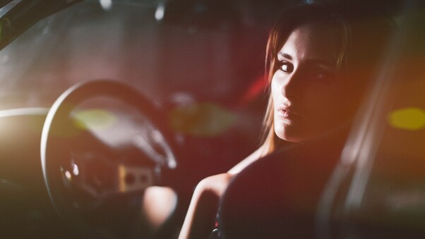 Women With Cars Looking At Viewer 4k Wallpaper