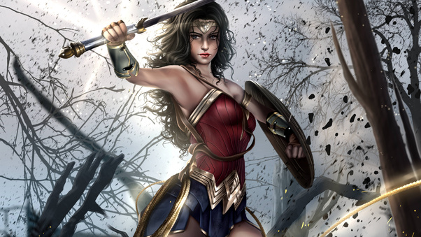 Wonder Woman 4k Digital Artwork Wallpaper