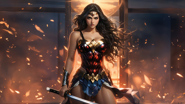 Wonder Woman Amazonian Defender Wallpaper