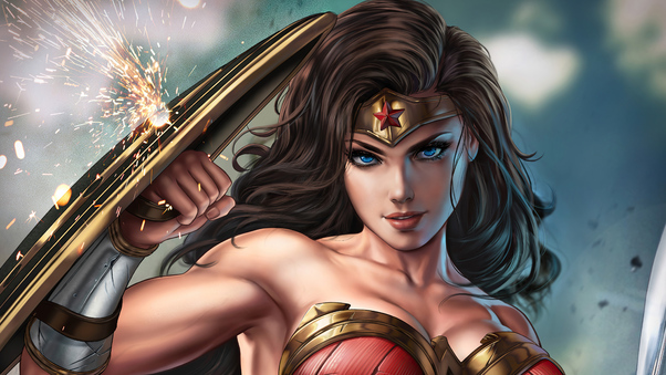 Wonder Woman Armor Sword 5k Wallpaper