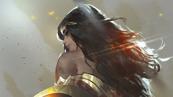 Wonder Woman Back Wallpaper